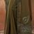 olive embroidered embellished georgette saree