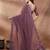 purple embroidered embellished georgette saree