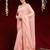 peach embellished beads and stones georgette saree