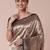 olive woven design zari kanjeevaram silk blend saree
