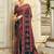 navy blue ethnic motifs poly georgette designer saree
