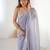 lavender embellished border sequinned net saree