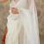 off white embroidered embellished beads and stones net saree