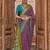 Purple woven design zari silk blend banarasi saree