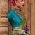 Purple woven design zari silk blend banarasi saree