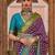 Purple woven design zari silk blend banarasi saree