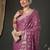 mauve woven design zari georgette kanjeevaram saree