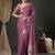 mauve woven design zari georgette kanjeevaram saree