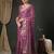 mauve woven design zari georgette kanjeevaram saree