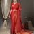 red woven design zari georgette kanjeevaram saree