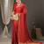 red woven design zari georgette kanjeevaram saree