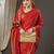 red woven design zari georgette kanjeevaram saree