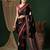 black polka dot crepe saree