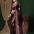 black polka dot crepe saree