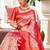 pink ethnic motifs zari kanjeevaram silk blend saree