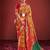 Mustard ethnic motifs zari pochampally saree