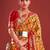 Mustard ethnic motifs zari pochampally saree