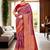 magenta woven design zari kanjeevaram silk blend saree