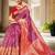 magenta woven design zari kanjeevaram silk blend saree