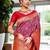 magenta woven design zari kanjeevaram silk blend saree