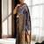 navy blue woven design zari kanjeevaram silk blend saree
