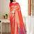 red woven design kanjeevaram silk blend saree