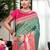 turquoise woven design zari kanjeevaram silk blend saree