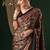 black ethnic motifs crepe saree