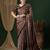 black ethnic motifs crepe saree