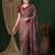 maroon ethnic motifs crepe saree