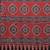 red ethnic motifs ajrak crepe saree with blouse piece