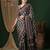 black crepe saree