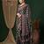 black crepe saree