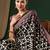 black crepe saree