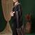 black bandhani crepe saree