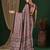 red ethnic motifs ajrak crepe saree