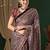 red ethnic motifs ajrak crepe saree