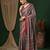 grey ethnic motifs ajrak crepe saree
