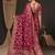 Magenta woven design zari silk blend banarasi saree