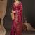 Magenta woven design zari silk blend banarasi saree