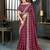 Magenta embellished bandhani saree