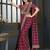 Magenta embellished bandhani saree