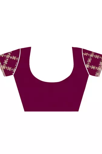 Magenta embellished bandhani saree