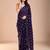 Purple floral sequinned tissue saree