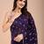 Purple floral sequinned tissue saree