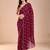 Maroon floral sequinned tissue saree