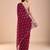 Maroon floral sequinned tissue saree