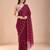 Maroon floral sequinned tissue saree