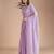 Lavender floral sequinned tissue saree