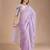 Lavender floral sequinned tissue saree